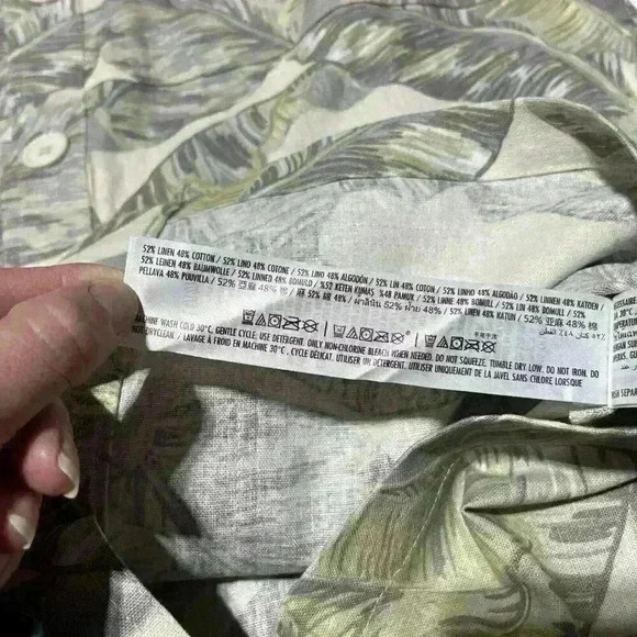 Walt Disney World Spirit Jersey Shirt Jacket Tropical Palm Button Down Linen S - Picture 9 of 12